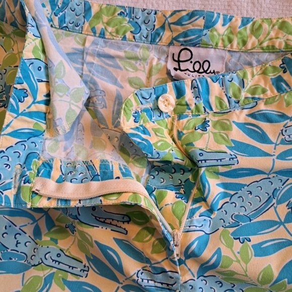 Lilly Pulitzer women's size 4 White Label Aligator capri - Picture 3 of 5